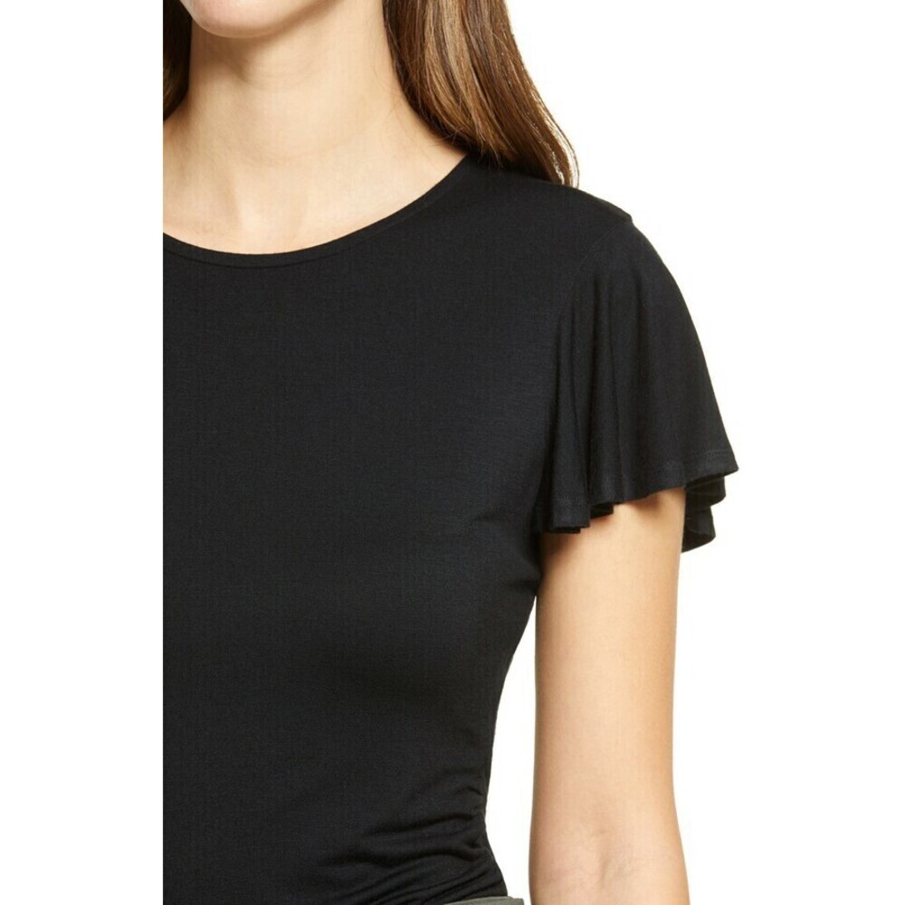 Halogen Ruched Side Knit Top In Black Size S - Picture 5 of 5